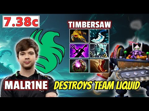 Malr1ne Timbersaw destroys Team Liquid in PGL Wallachia Season 4 |Dota 2 7.38c Mid Full Gameplay.