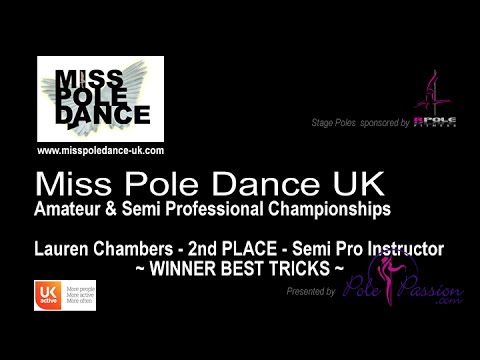 Miss Pole Dance UK 2016 - Lauren Chambers - 2nd Place Semi-Pro Instructor Category