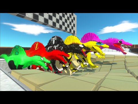 Speed Race Championship Spinosaurus Falling the Abyss Superheroes Marvel Dc