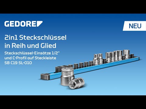 2in1 Steckschlüssel in Reih und Glied | GEDORE SB C19 SL 010