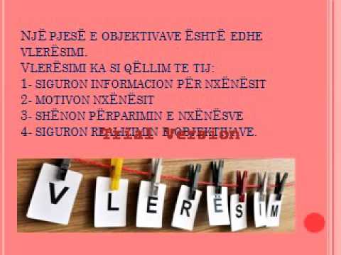 OBJEKTIVAT DHE VLERESIMI