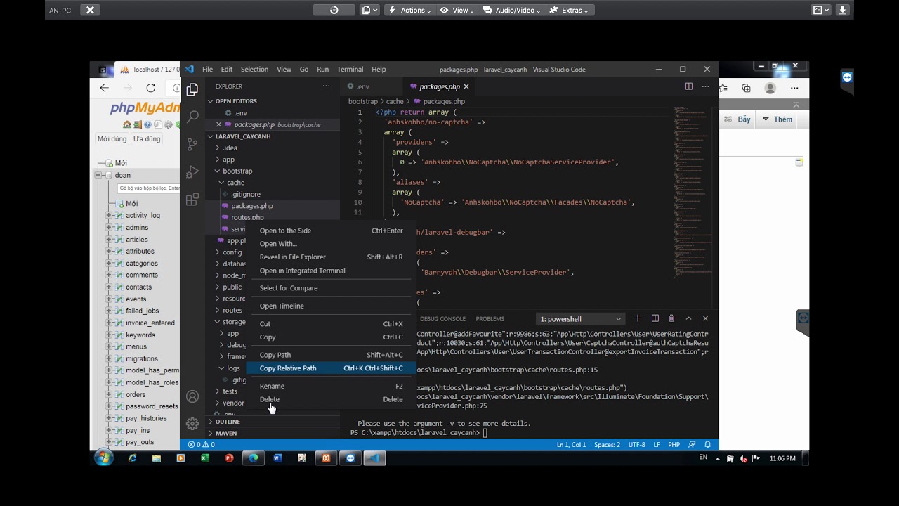 Làm thuê đồ án cntt - Đồ án website cây cảnh laravel - Chạy project