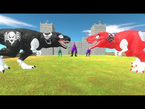 Dark Venom vs Red Venom Death Run Castle - Animal Revolt Battle Simulator