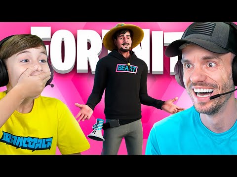 JOGANDO com MR BEAST no FORTNITE - BRANCOALA e MARCOS