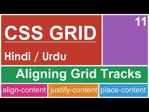 CSS Grid Tracks Alignment Tutorial in Hindi Urdu