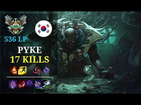 Pyke Support vs Sett - 17 kills - Snowflower - KR Grandmaster (536 LP)