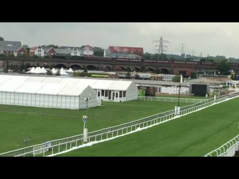 Flying Scotsman passing chester race course 2016