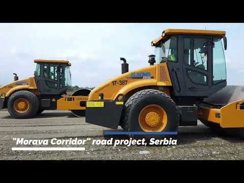 XCMG's complete road products in Serbia's first 5G highway - "Morava Corridor"