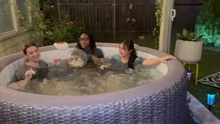 Inflatable Hot Tub ๐ 130 Jets Backyard Spa