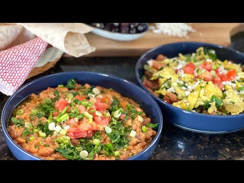 Fava Beans Breakfast/ Fool Mdamas in 2 different ways فول مدمس