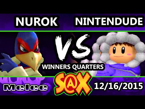 S@X 128 - Nurok (Falco) Vs. SPY | Nintendude (Ice Climbers) SSBM Winners Quarters - Smash Melee