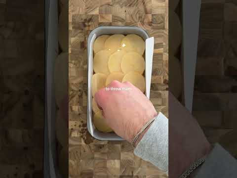 Making potato pavé for my wife
