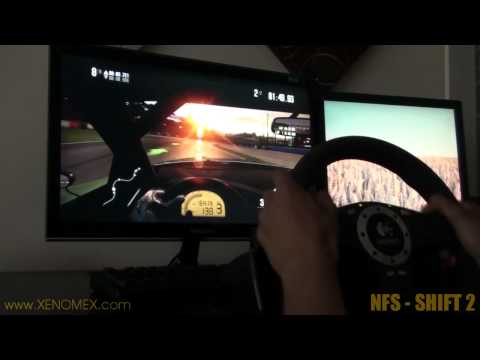 NFS Shift 2 - 24" max settings played with Logitech steering wheel
