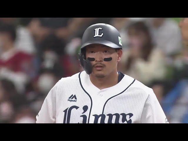 【7回裏】バットを折られながらも… ライオンズ・川越誠司 タイムリーヒットで今季初打点!! 2022年5月14日 埼玉西武ライオンズ 対 東北楽天ゴールデンイーグルス