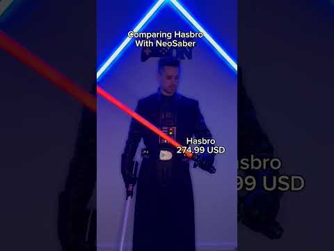 Comparing hasbro with neo pixel saber #starwarsedit #lightsaber #darthvader #cosplayer