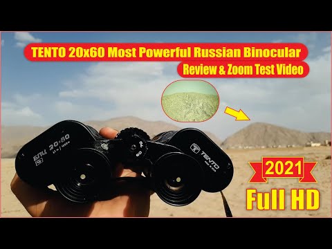 TENTO Binocular 20x60 Made in USSR Review and Zoom Test Video 2021