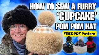 The sweetest Faux Fur Pom Pom Hat - Free Pattern and step by step tutorial