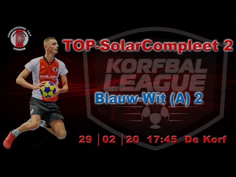 TOP/SolarCompleet 2 tegen Blauw-Wit (A) 2, zaterdag 29 februari 2020