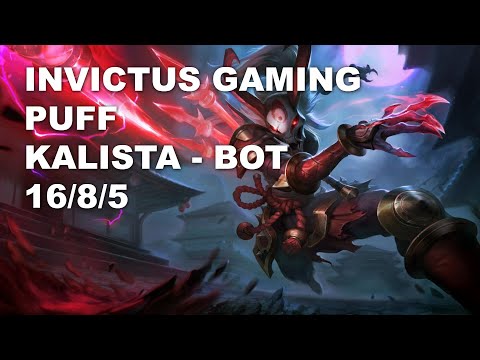 Invictus Gaming Puff Bot Kalista vs Kai'Sa - KR Grandmaster Patch 10.8