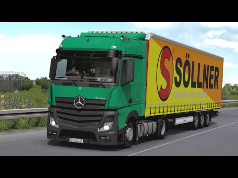 ETS2 Mercedes Actros MP4 1845 Aurach - Leipzig