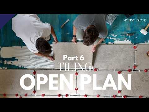 Open Plan Renovation Part 6 – Laying Rare French Limestone Tiles + Red Carpet Surprise!