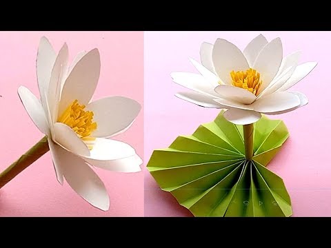 How to make Paper Water Lily // Handmade easy Water Lily Tutorial // Craft Tutorial