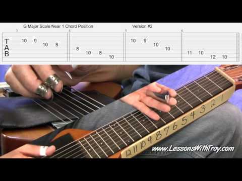 #2 - A6 Tuning 8 or 6 String Lap Steel Lessons - Major Scale Shapes