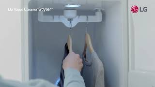 LG Refresca tu ropa con el el LG Vapor Cleaner Styler anuncio