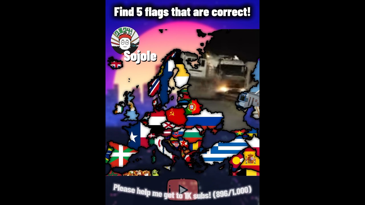 Find 5 flags that are correct! | #europe #mapping #shorts