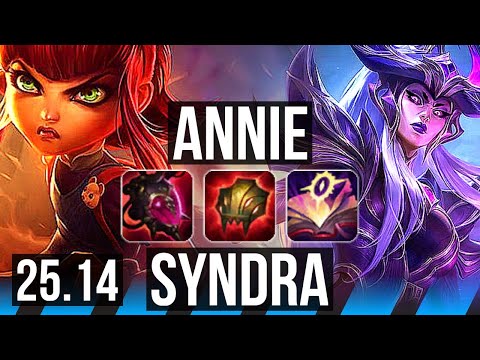 ANNIE vs SYNDRA (MID) | 11/3/16 | EUW Master | 25.14