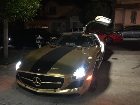 Gold SLS GT Smashes CRAZY Donuts!