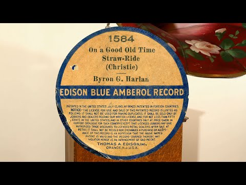 Fun Song by Byron Harlan "On A Good Old Time Straw-Ride" Edison Blue Amberol cylinder record 1584