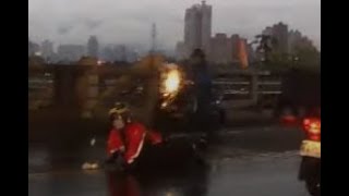 【車禍影片】天雨路滑，安全車距（2022.06.08 新北市永和區永福橋