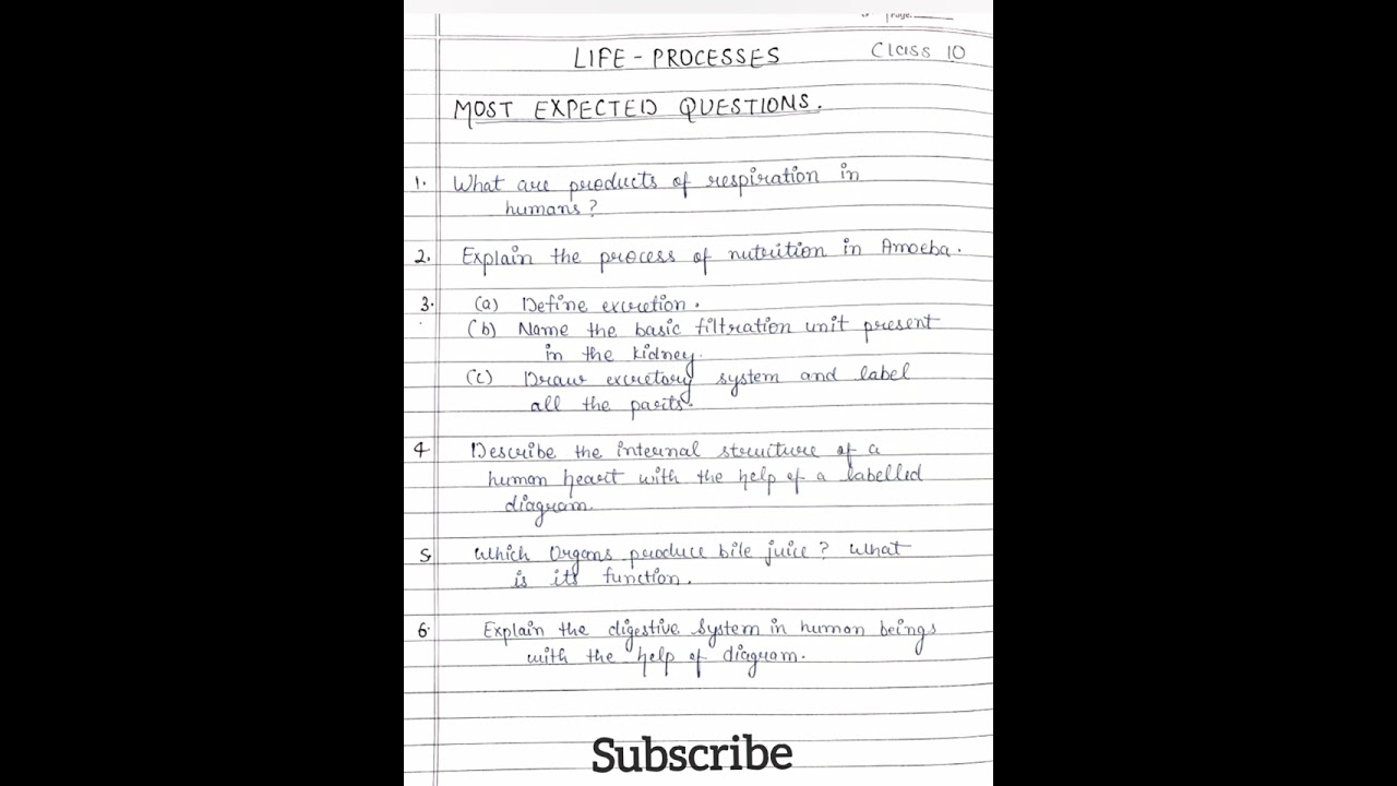 Life processes Most Expected question class 10 for boards science #short #class10