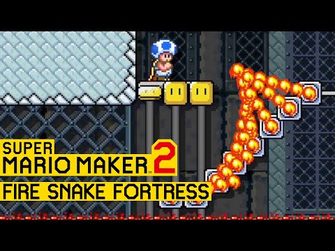 Fire Snake Fortress - Super Mario Maker 2