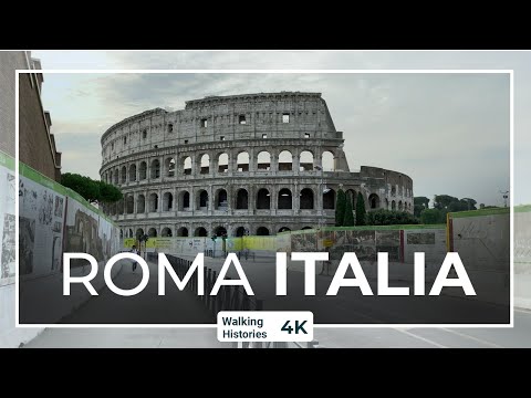 Walking through Rome at 7AM - Trevi Fountain to Colosseum - Rome 4K Walking Tour