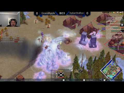GrandMonster and DoDApple vs UCAIKill_UDie and UCAMatreiuss - Age of Mythology: The Titans (Game 1)