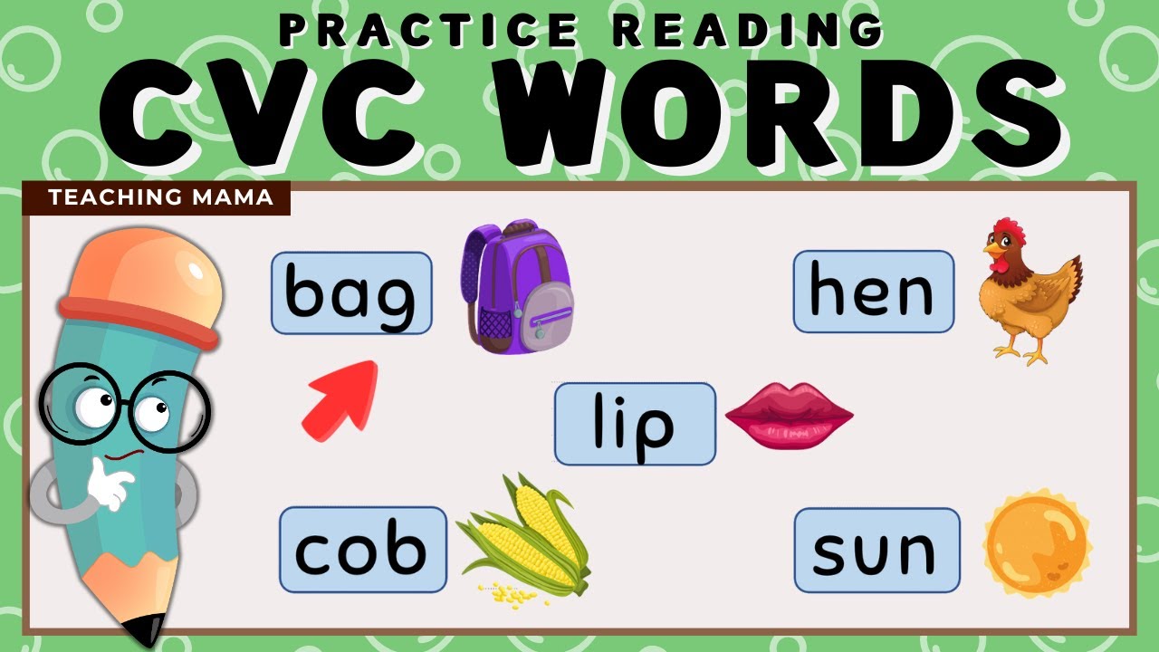 LEARN TO READ CVC WORDS | PRACTICE READING SIMPLE WORDS | READING COMPILATION | TEACHING MAMA