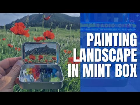 Miniature Landscape Painting in Mint Box