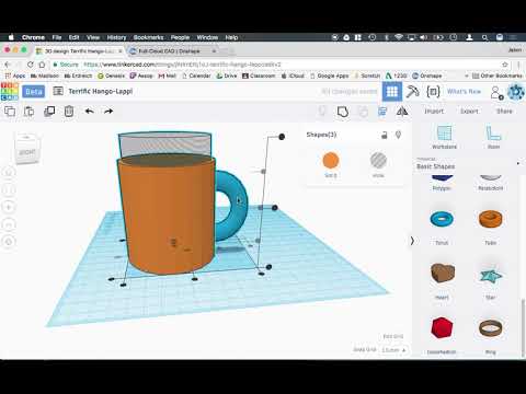 How to create a simple coffee mug in Tinkercad