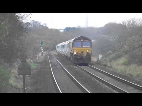 DB schenker 66107 with Avonmouth to west Drayton loaded stone train