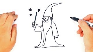 How to draw a Wizard Step by Step | Wizard Drawing Lesson