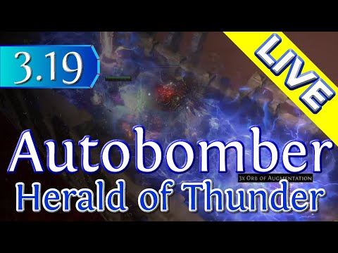 [LIVE] Elementalist Herald of Thunder Autobomber Fast Mapper Leveling to 90 | 3.19 Path of Exile