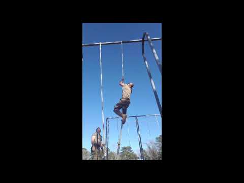 Army rope climbing