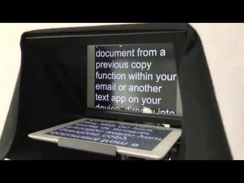 Camera-Mount Teleprompter Demo
