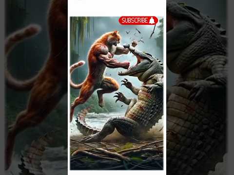 Cyber cat VS Crocodile😺🐊#cyberart#cybercat#catlovers#cyberfuture#aiart#cat#cutecat#new#fyp#trending