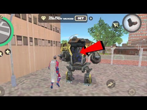 Rope Hero: Vice Town (BD-100 Robot Machine inSide) Spider Robot inside engine - Android Gameplay HD