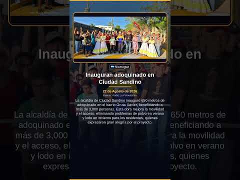 Inauguran adoquinado en Ciudad Sandino