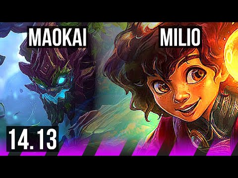 MAOKAI & Jhin vs MILIO & Draven (SUP) | 1100+ games, 0/2/14 | EUW Master | 14.13