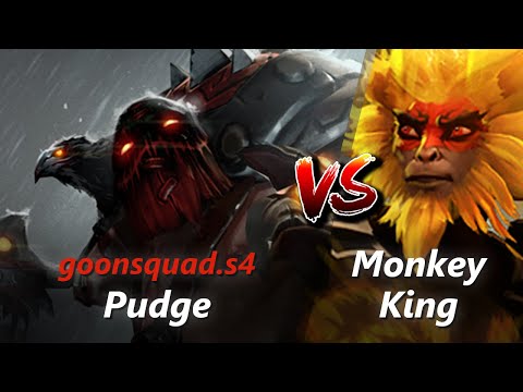 s4 offlane Pudge vs Monkey King/Crystal Maiden | First 10 minutes
